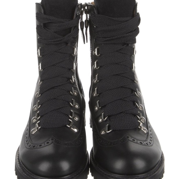 Elegant Black Women's Combat Boots - Picture 2 of 4